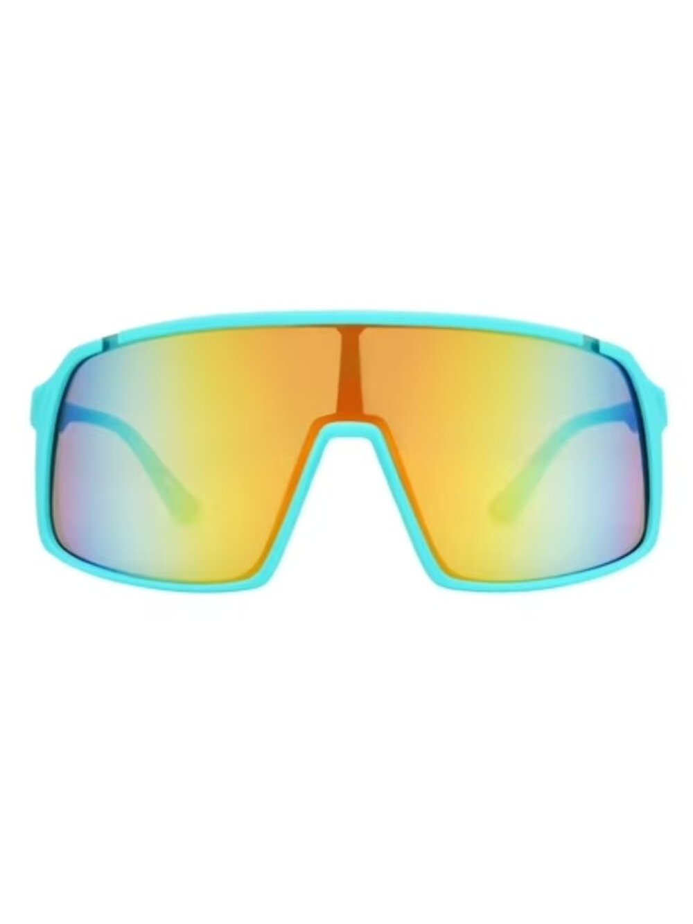 NWT Panama Jack x Foster Grant Aqua Rainbow Mirror Shield Sunglasses